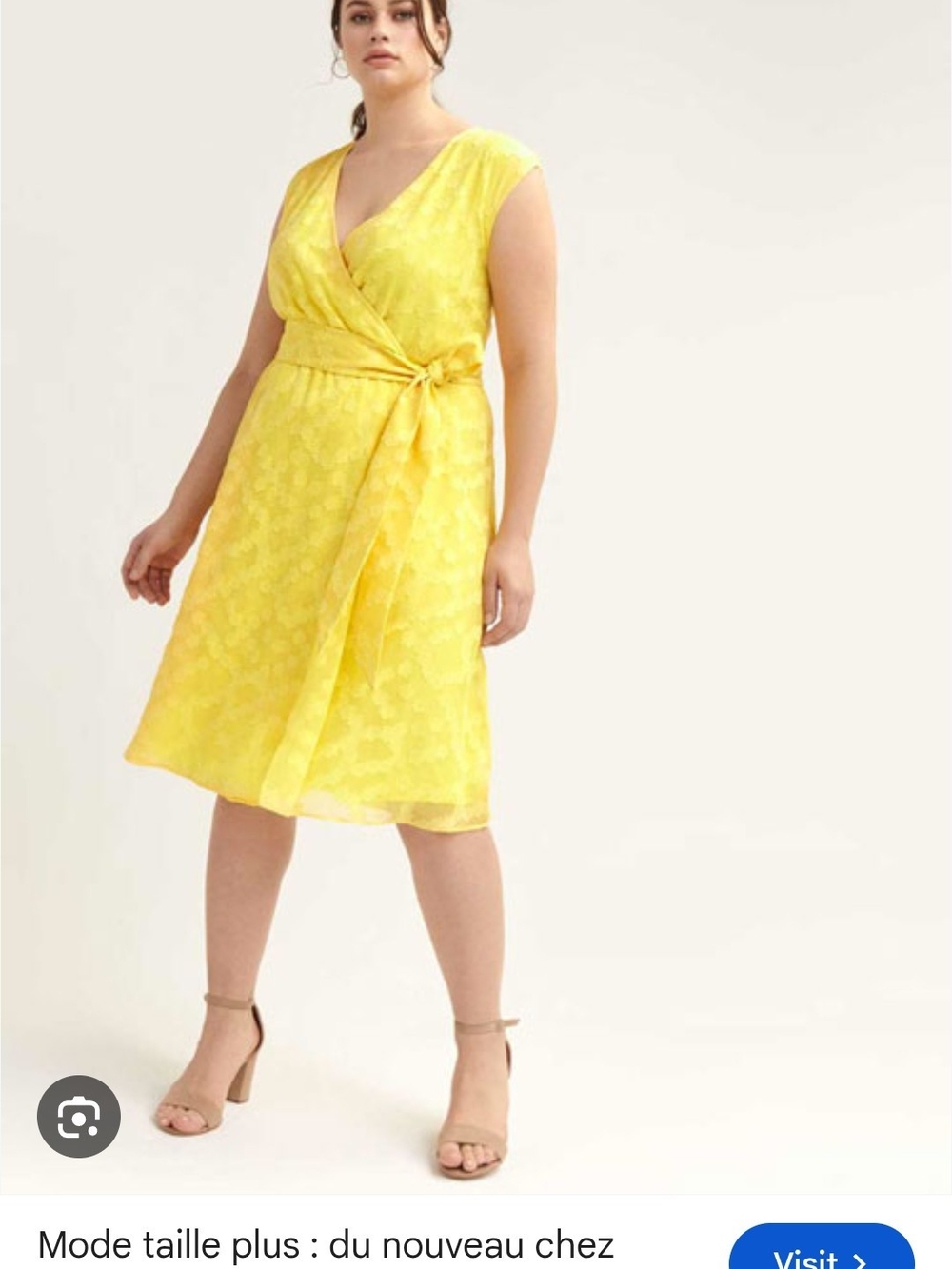 Love & Legend Yellow Wrap Midi Dress